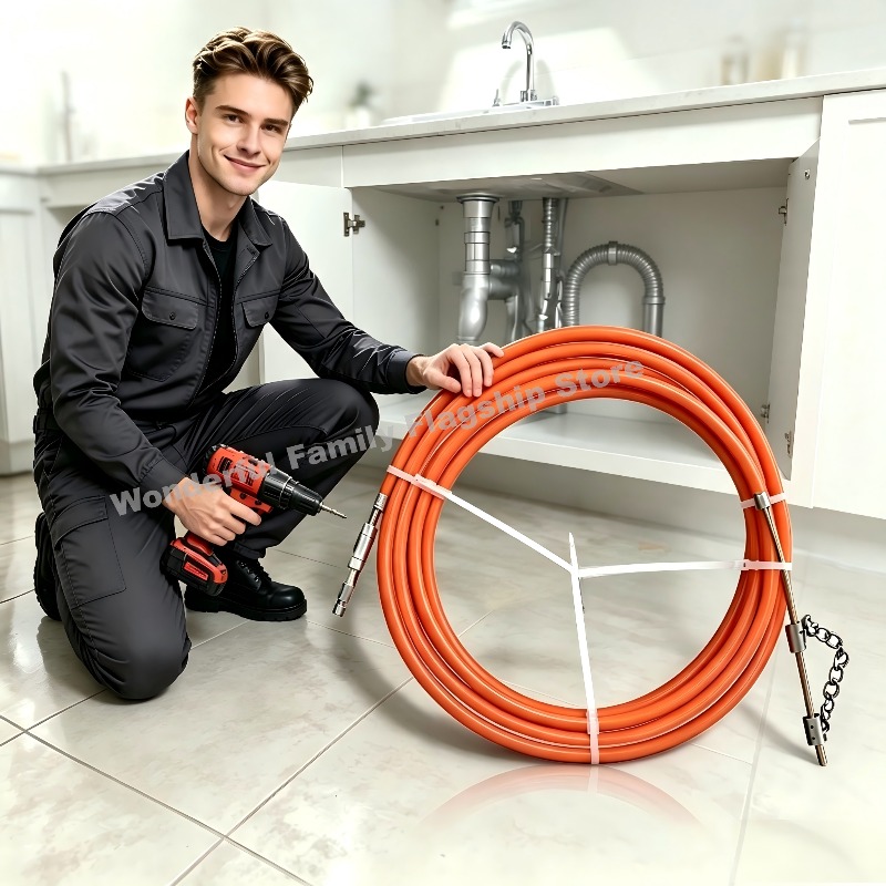 Plumbing Snake Drain - Set di Attrezzi Flessibili per Disotturazione