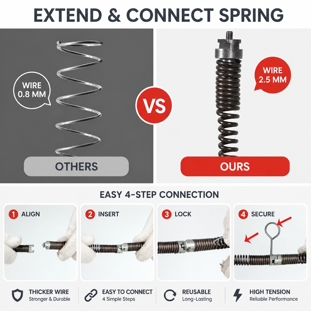 Sonda Sturatubi a Molla con 6  - Plumbing Snake Drain recensione e prezzo